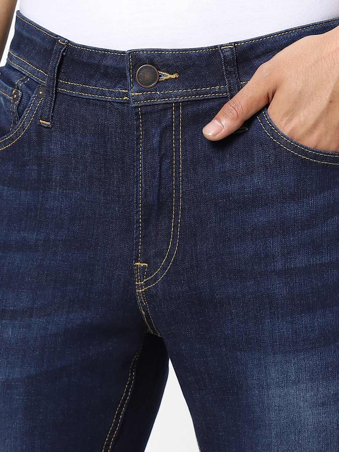 Dark Blue Low Rise Ben Skinny Jeans