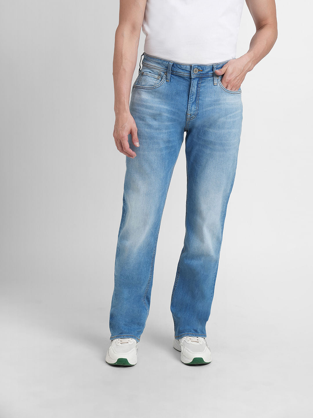 Light Blue High Rise Bootcut Jeans