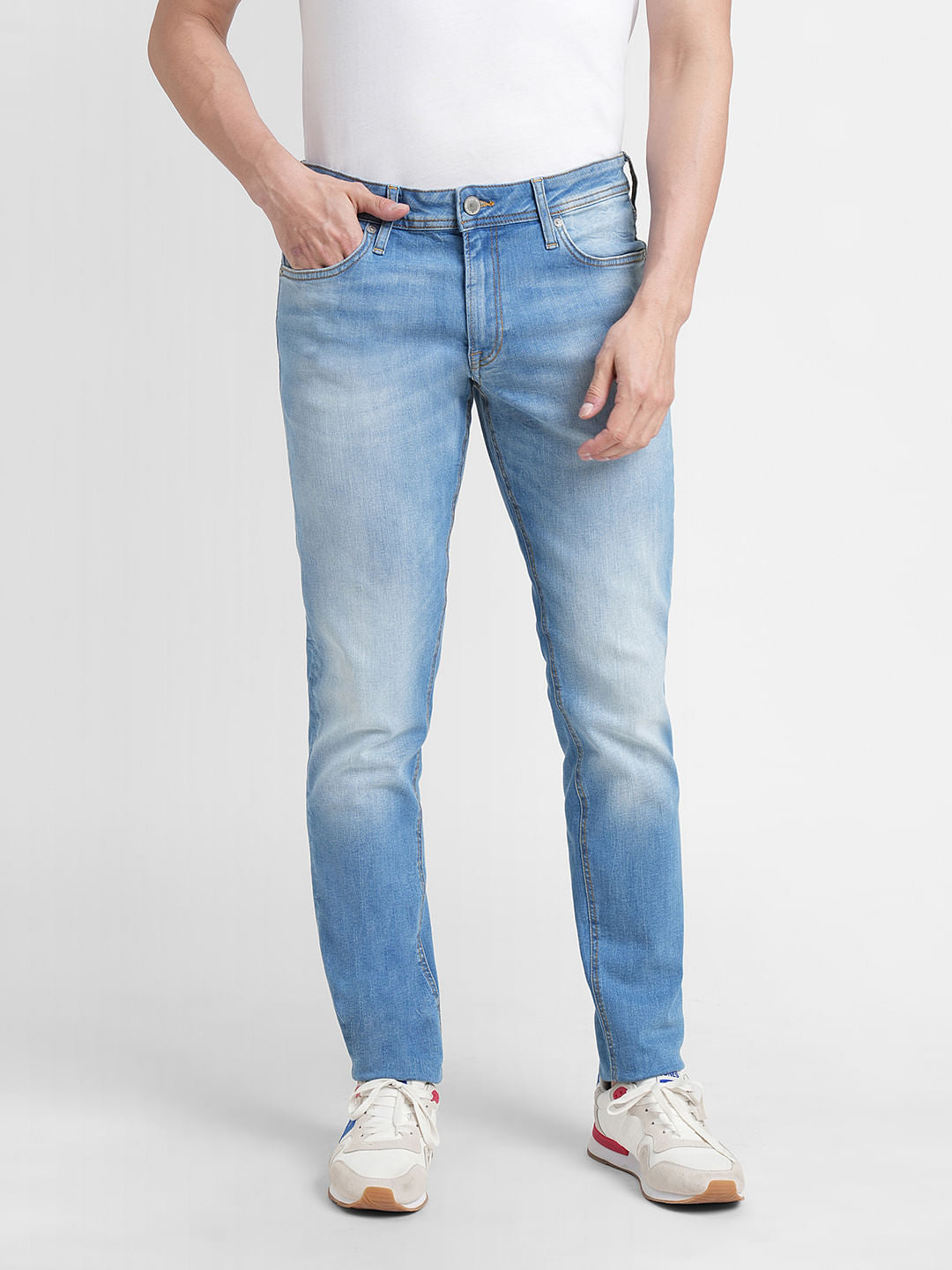 Light Blue Low Rise Glenn Slim Jeans