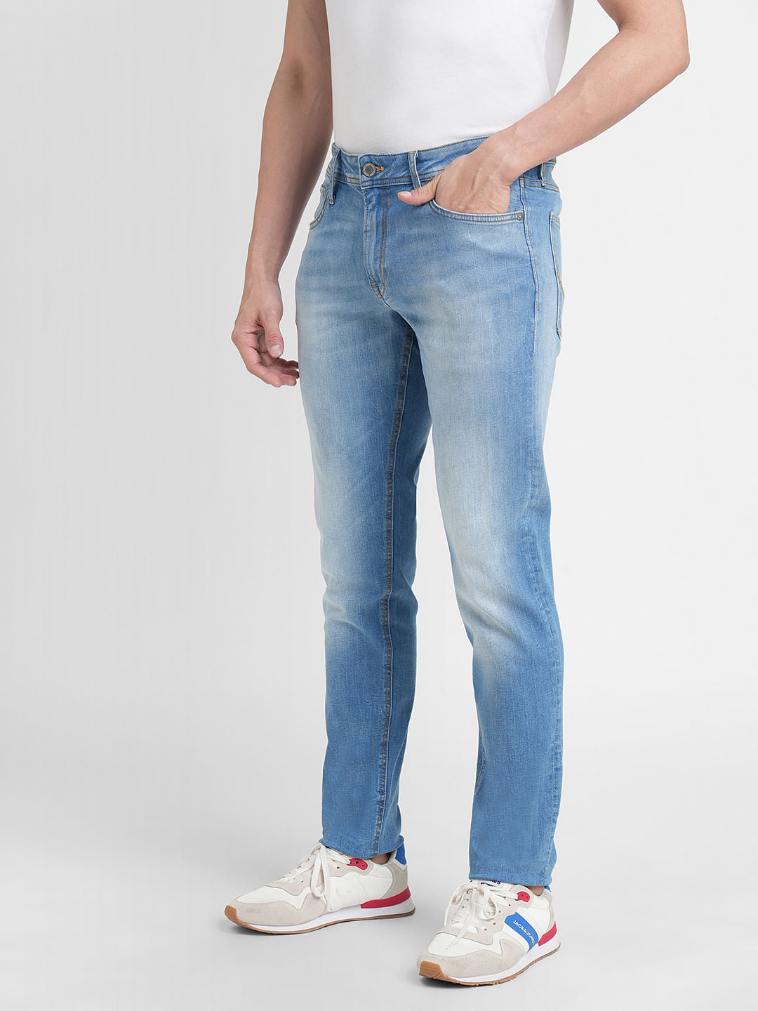 Light Blue Low Rise Glenn Slim Jeans