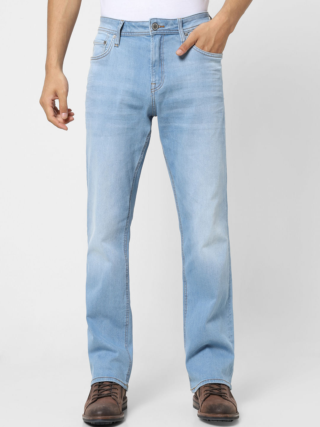 Light Blue High Rise Bootcut Jeans