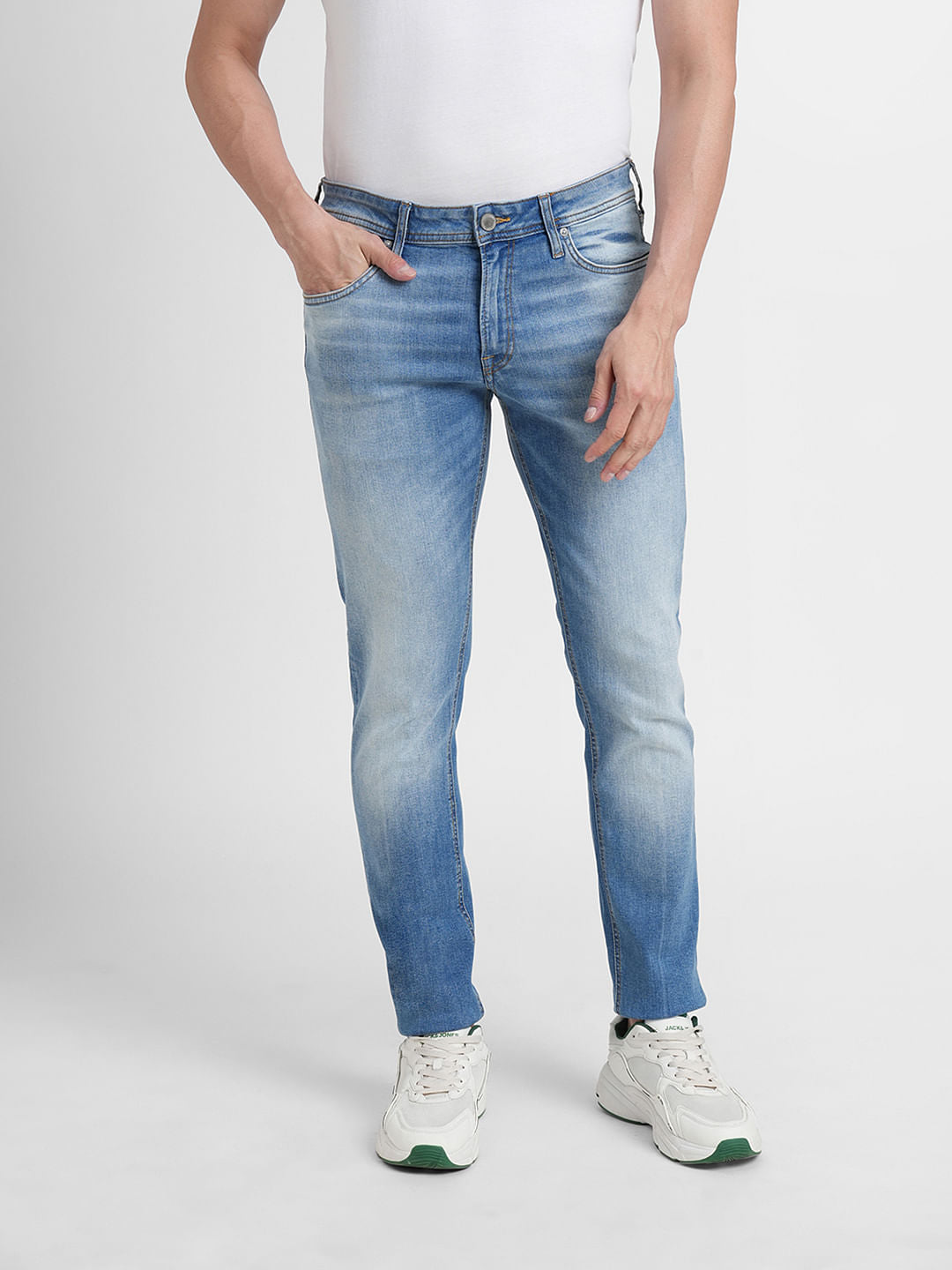 Light Blue Low Rise Glenn Slim Jeans