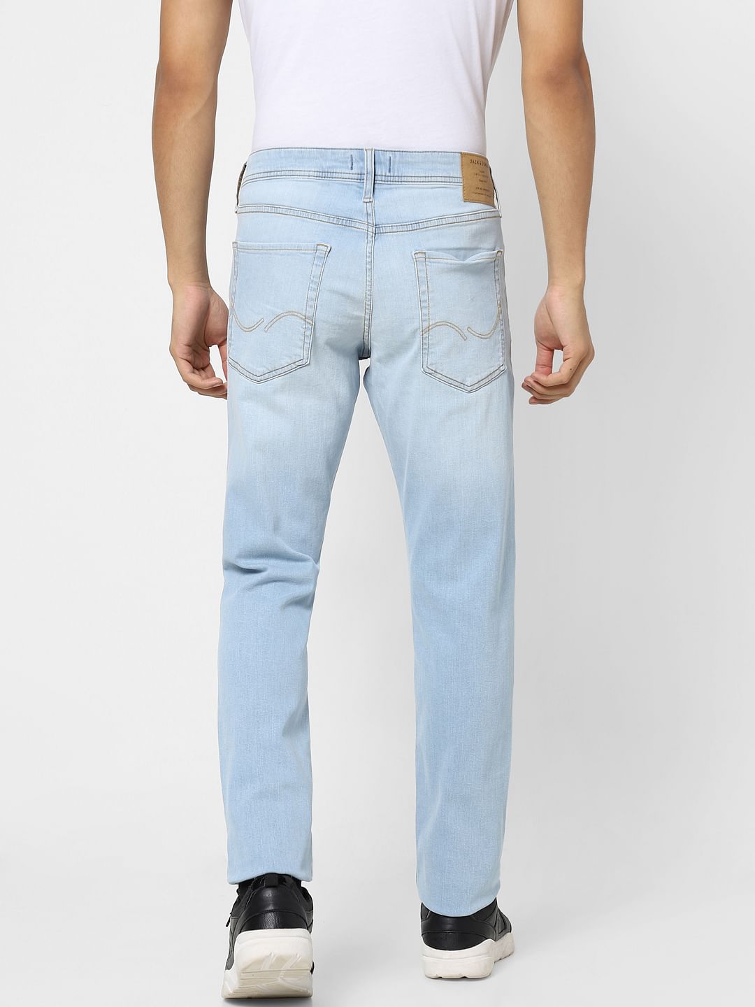 Light Blue Low Rise Distressed Glenn Slim Jeans