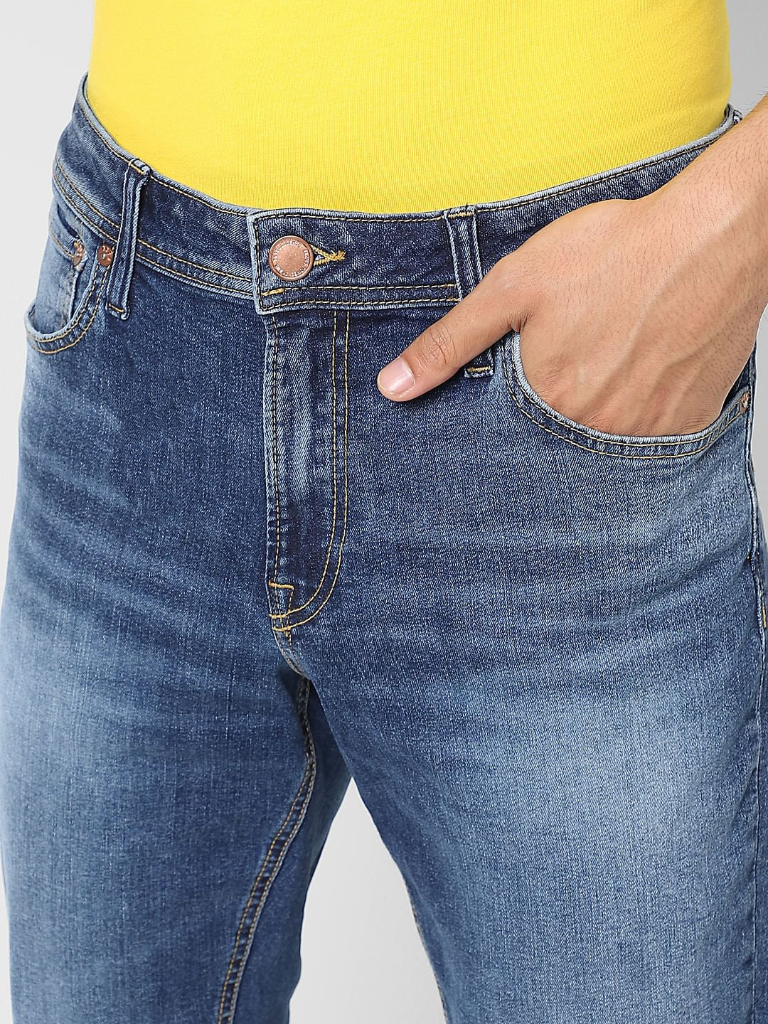 Blue Low Rise Glenn Slim Jeans