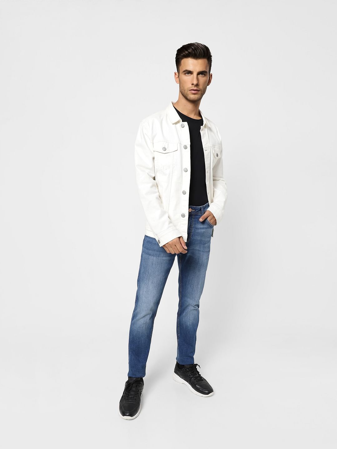 Blue Low Rise Glenn Slim Jeans
