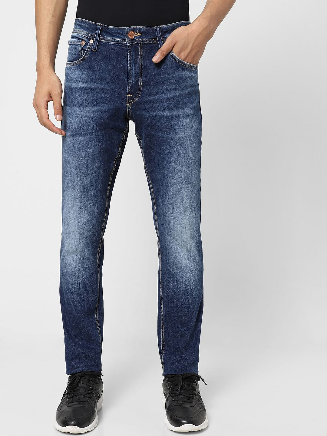 Blue Low Rise Glenn Slim Jeans