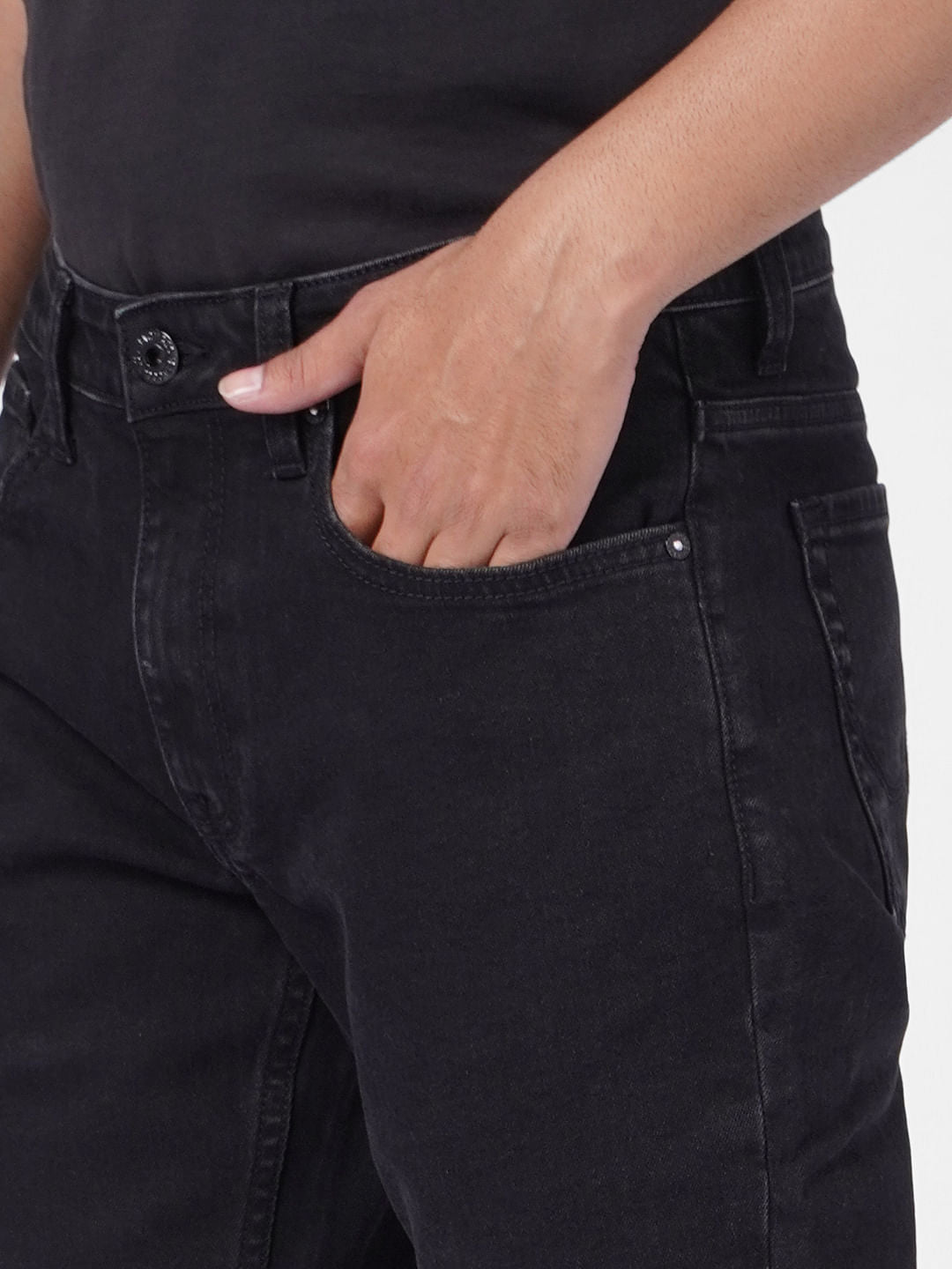 Black Low Rise Glenn Slim Jeans