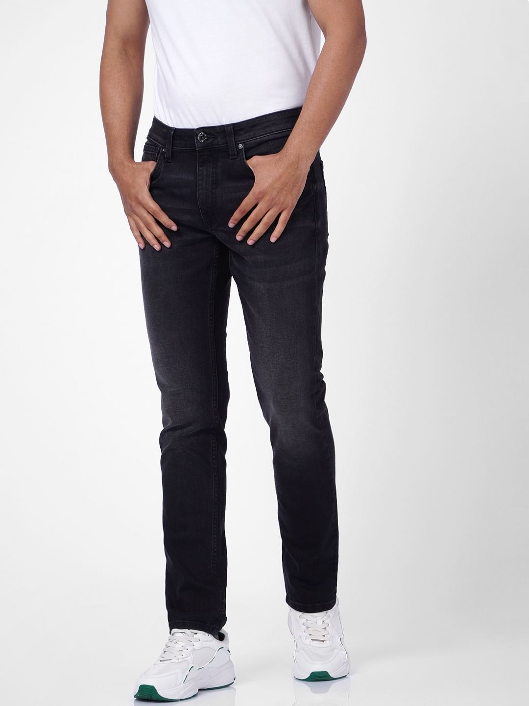 Black Low Rise Glenn Slim Fit Jeans