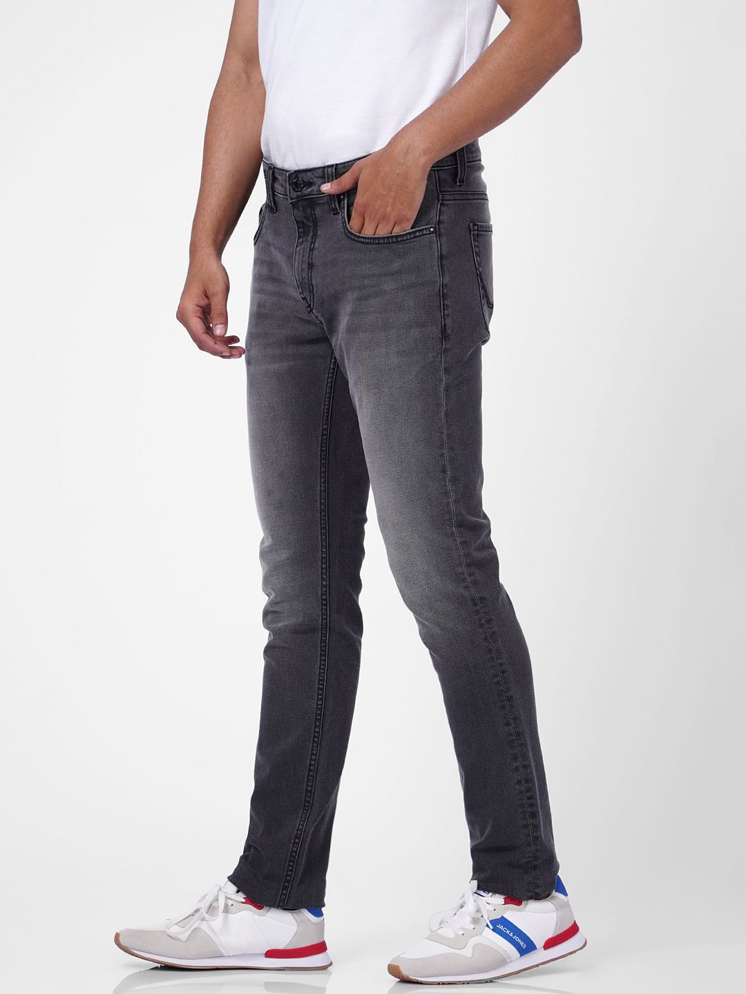 Dark Grey Low Rise Ben Skinny Jeans