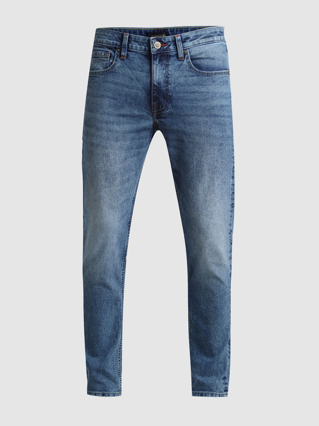 Blue Mid Rise Brak Slim Fit Jeans