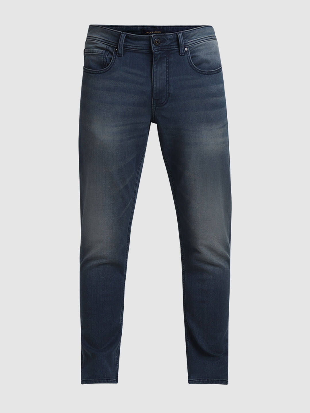 Dark Blue Mid Rise Brak Slim Fit Jeans