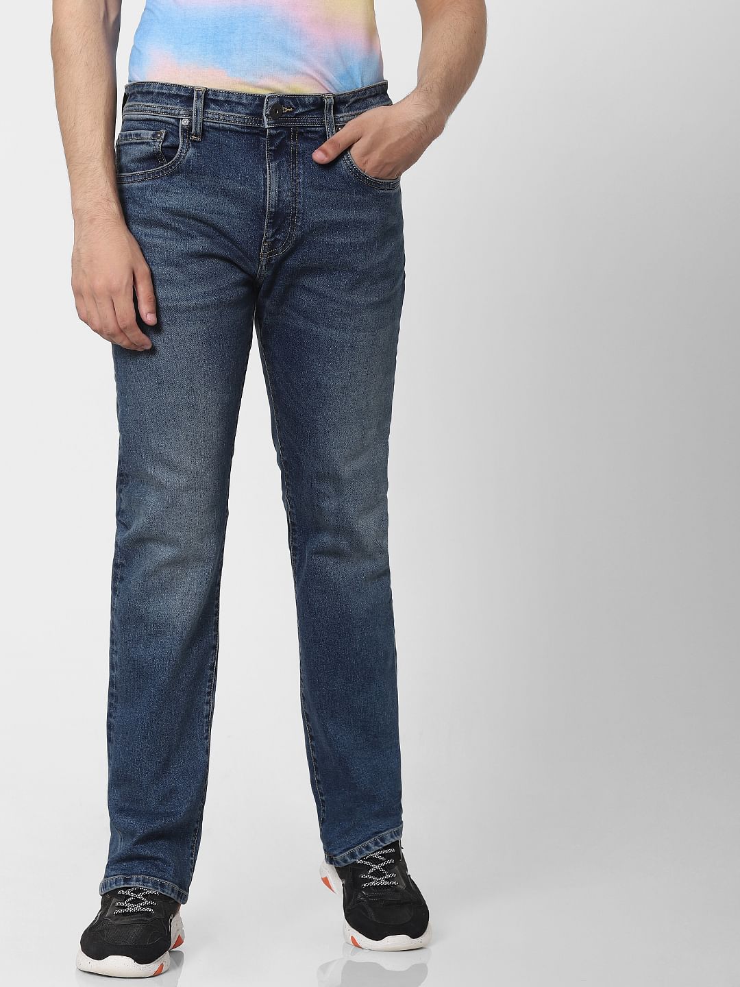 Blue High Rise Bootcut Jeans