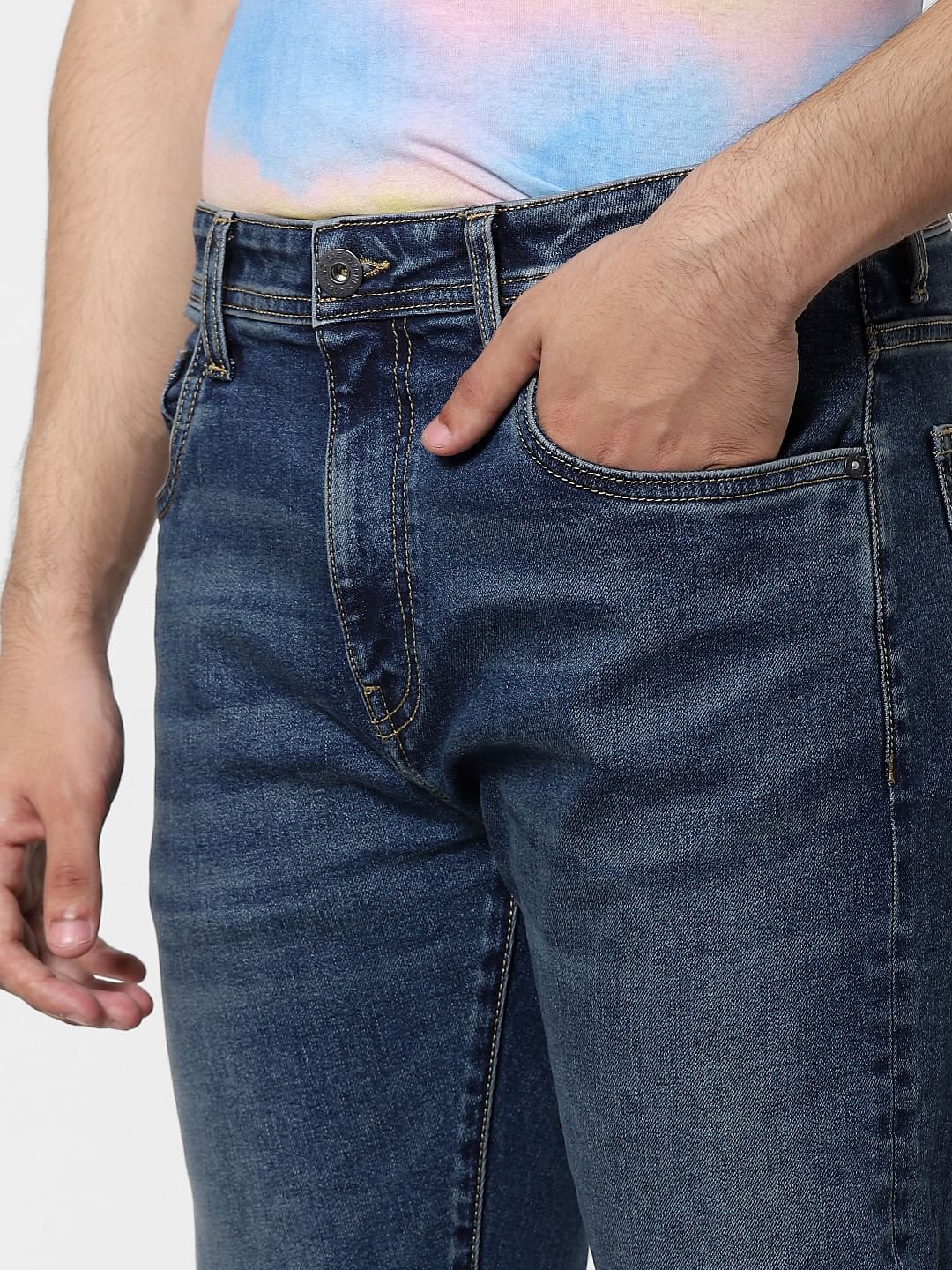 Blue High Rise Bootcut Jeans