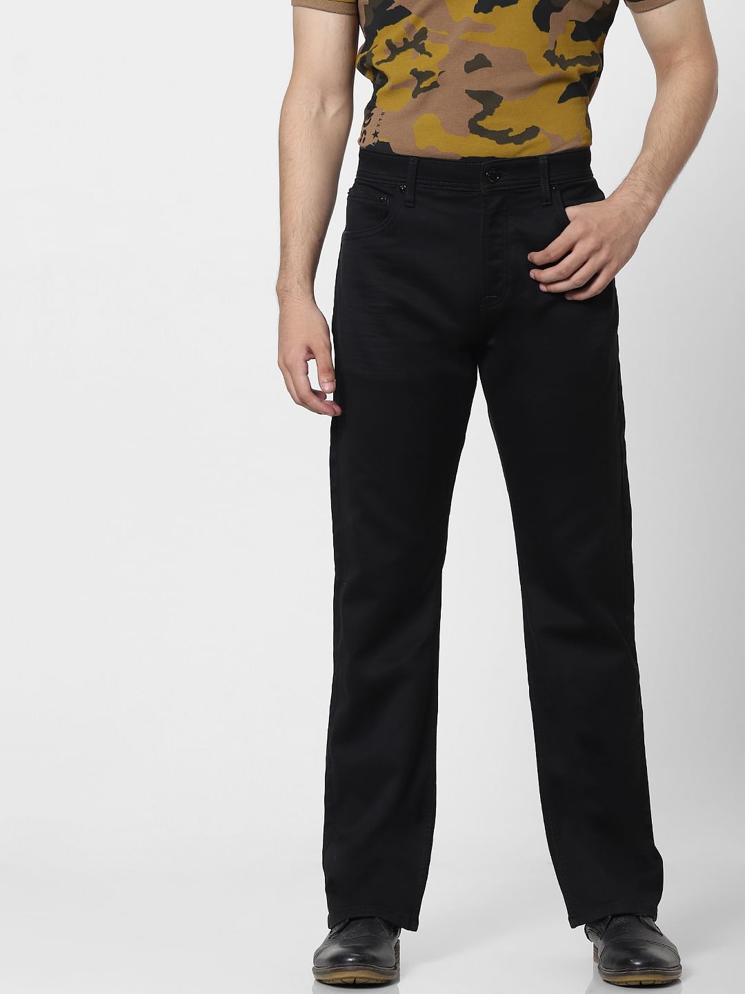 Black High Rise Bootcut Jeans