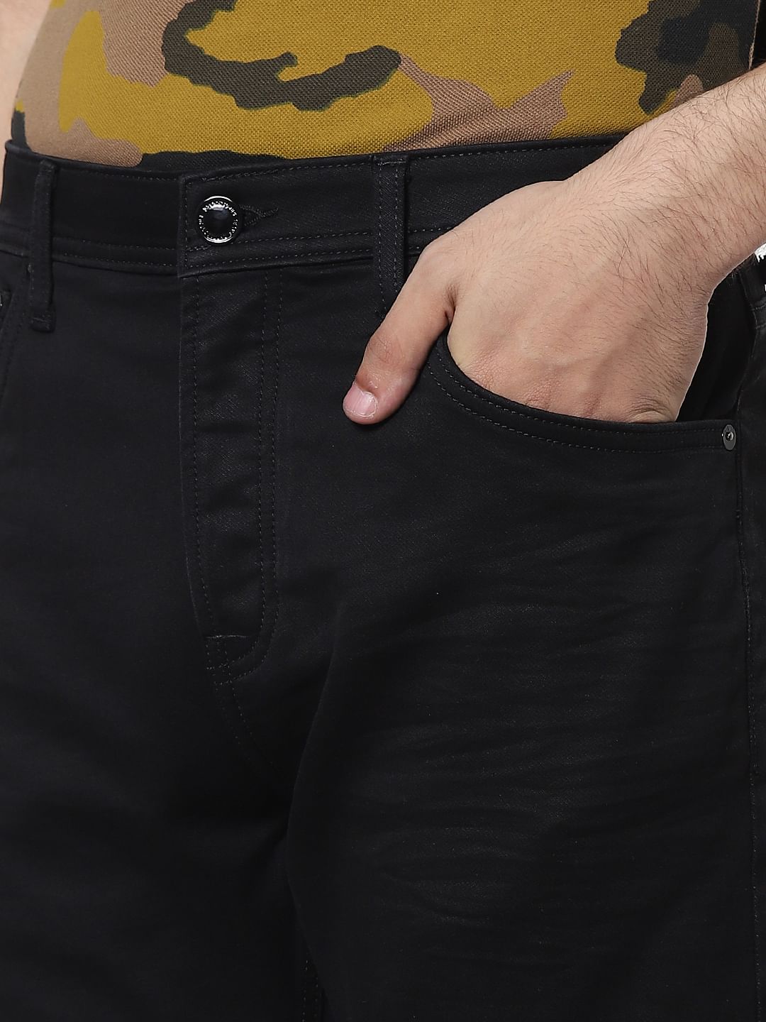 Black High Rise Bootcut Jeans