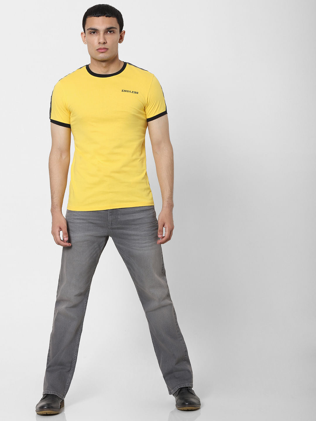 Grey High Rise Bootcut Jeans