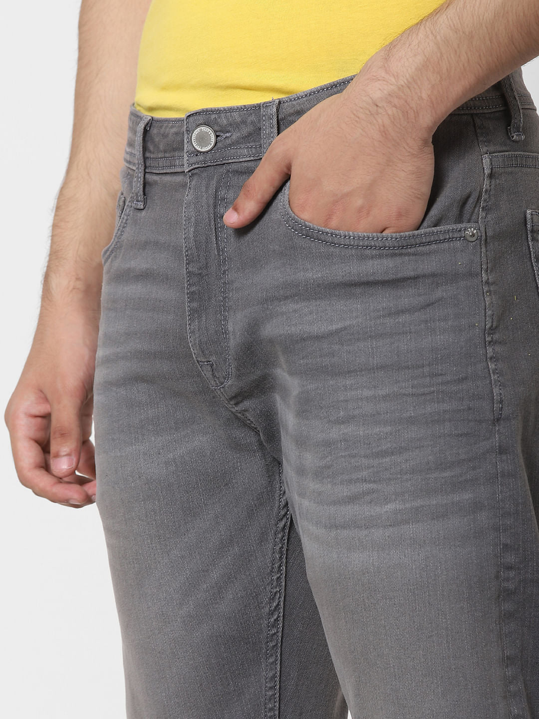 Grey High Rise Bootcut Jeans