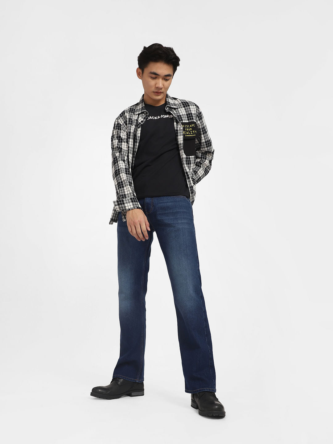 Blue High Rise Ray Bootcut Jeans