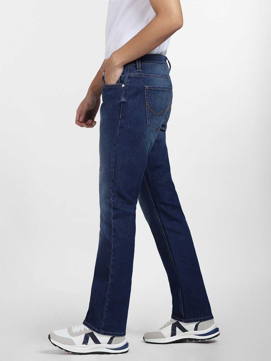 Light Blue Mid Rise Clark Regular Fit Jeans