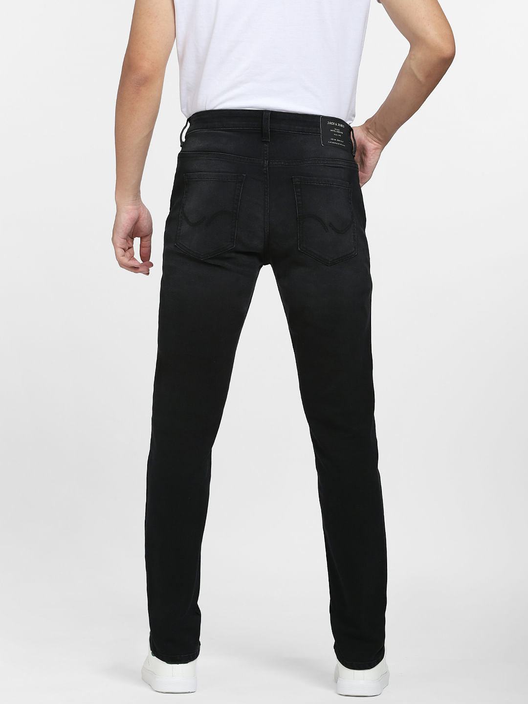 Black Low Rise Washed Ben Skinny Fit Jeans