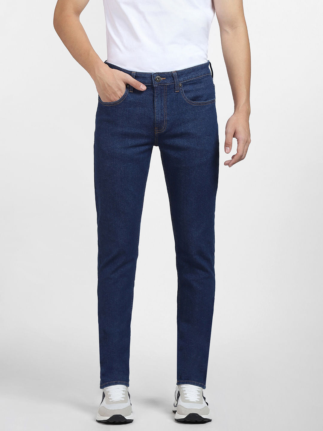 Blue Low Rise Glenn Slim Jeans