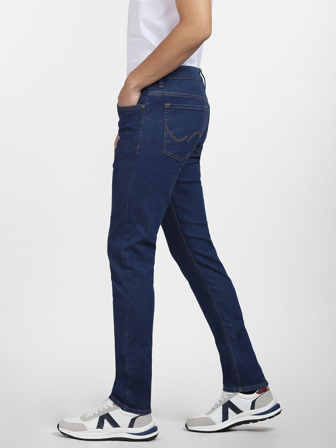 Blue Low Rise Glenn Slim Jeans