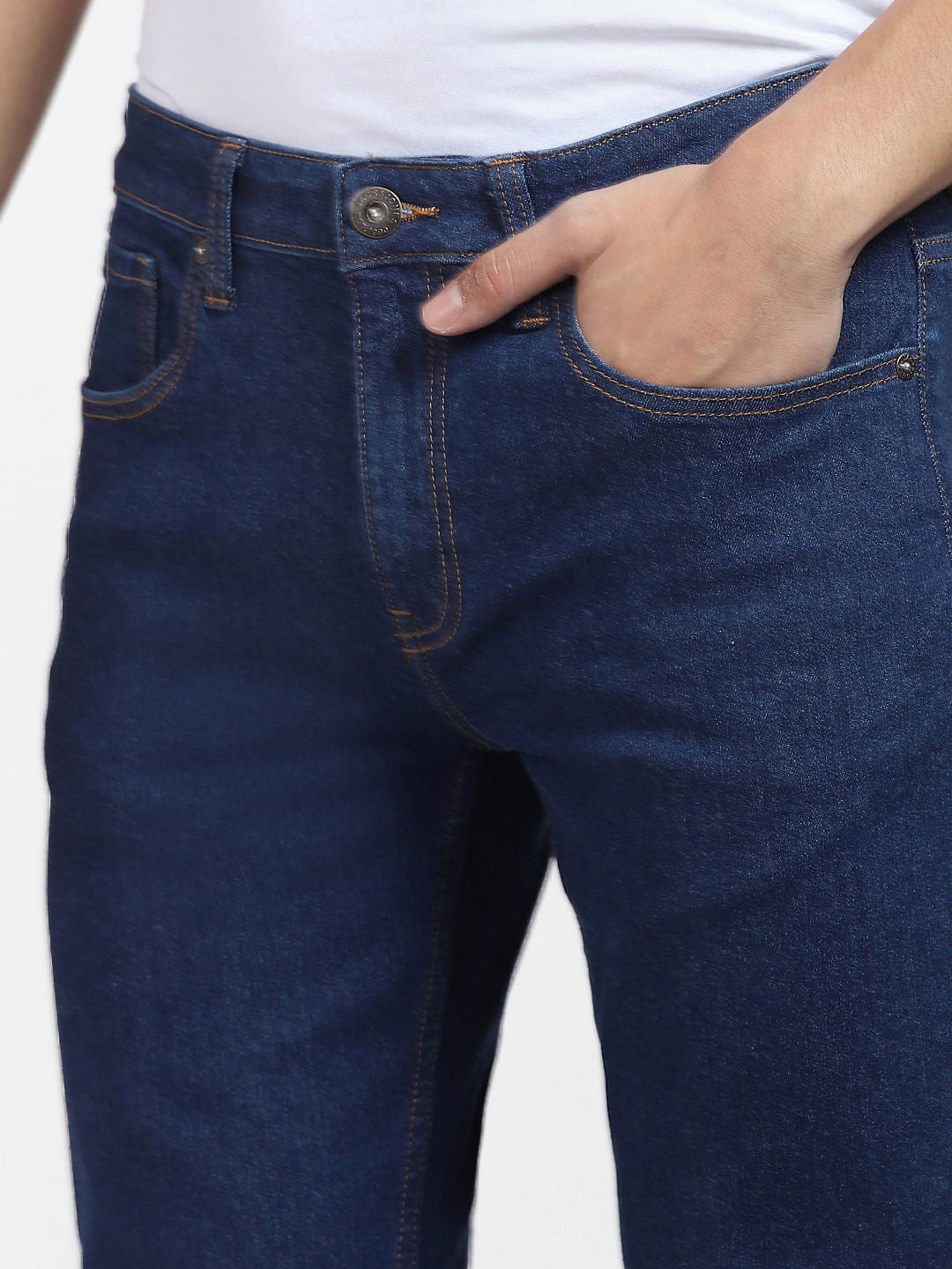 Blue Low Rise Glenn Slim Jeans