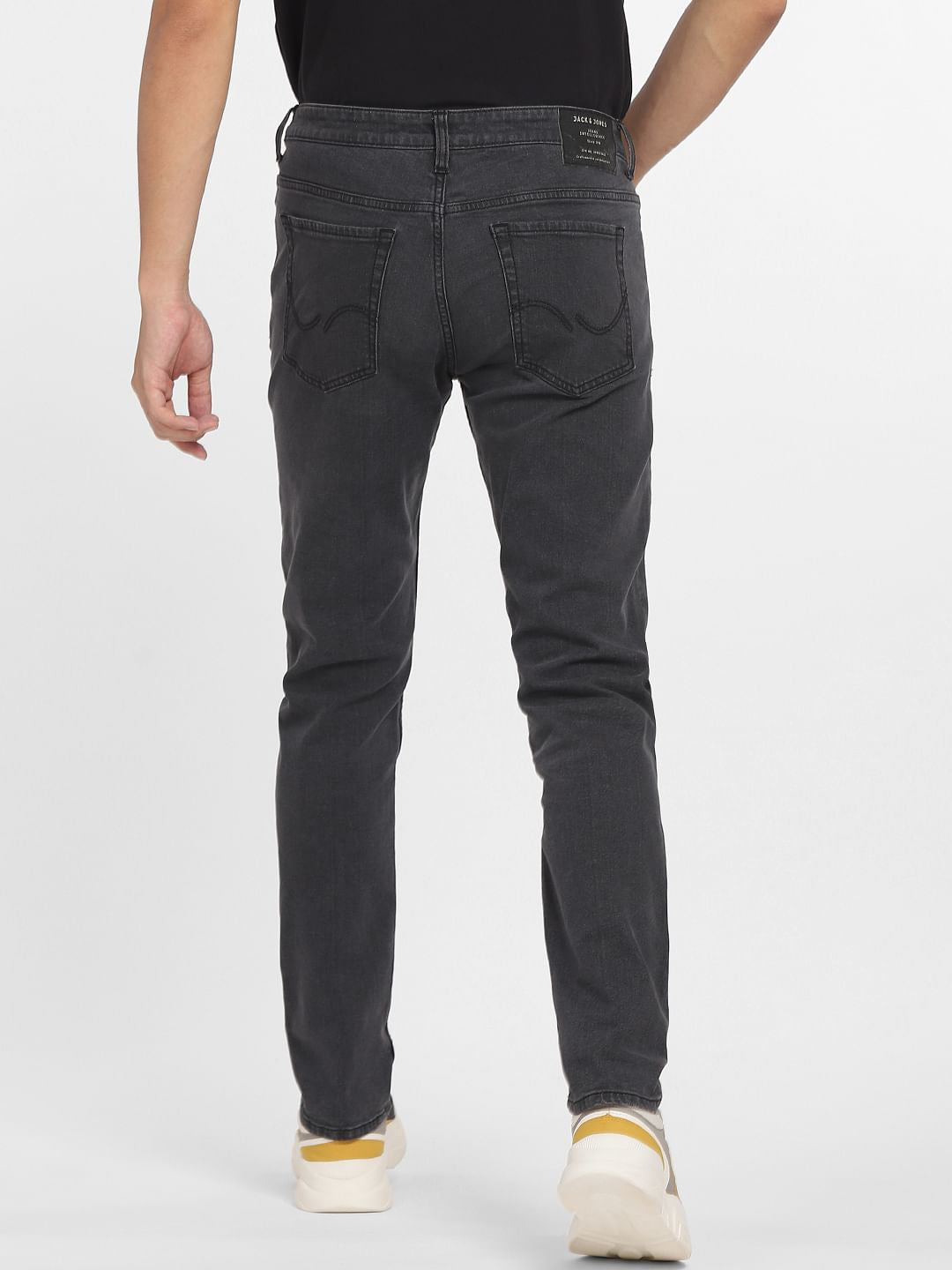 Dark Grey Low Rise Glenn Slim Jeans