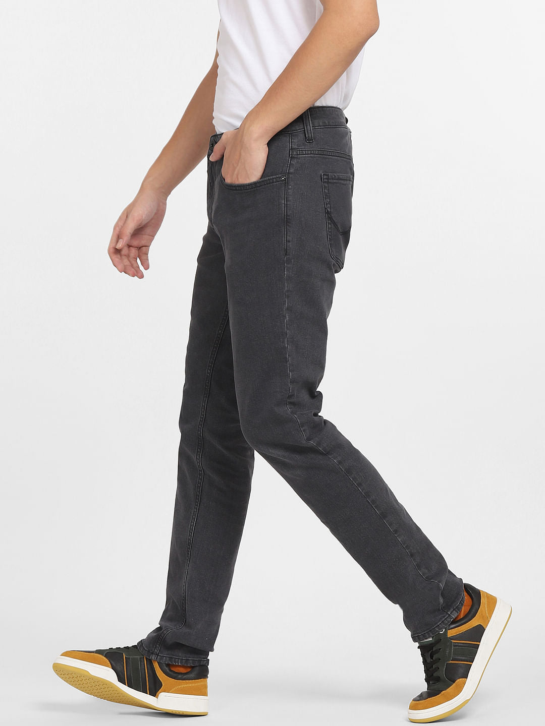 Dark Grey Low Rise Ben Skinny Jeans