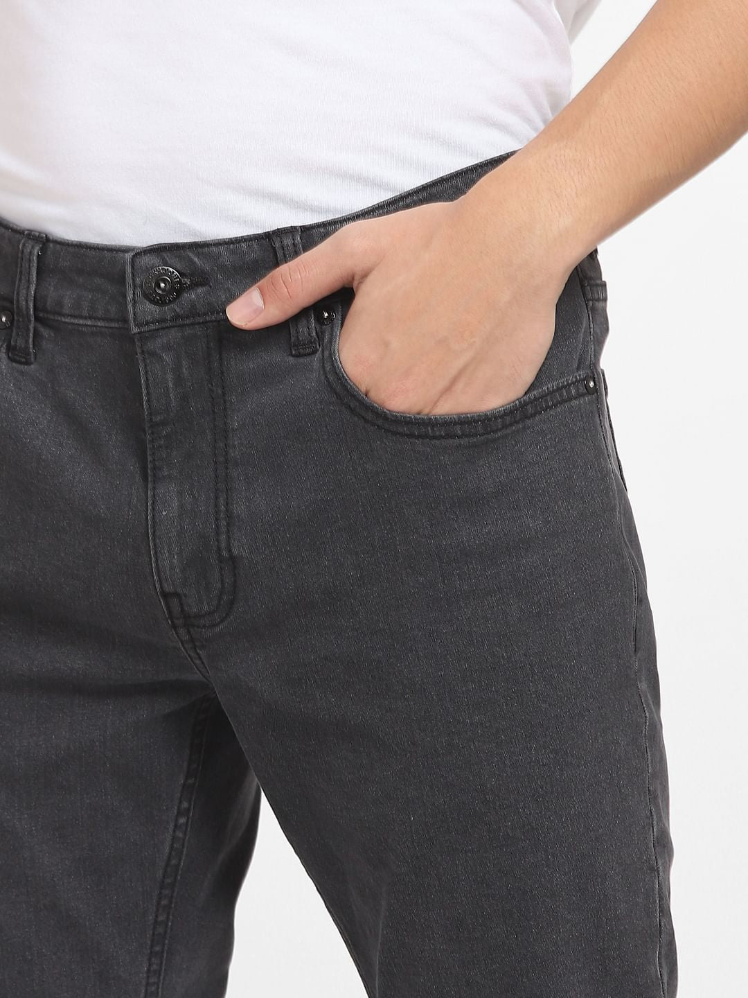 Dark Grey Low Rise Ben Skinny Jeans