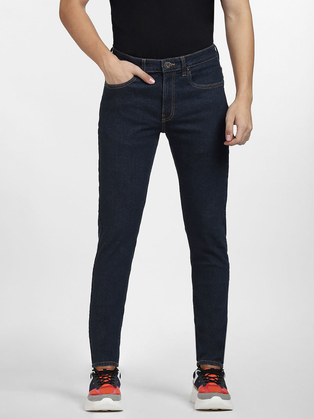 Dark Blue Low Rise Glenn Slim Fit Jeans