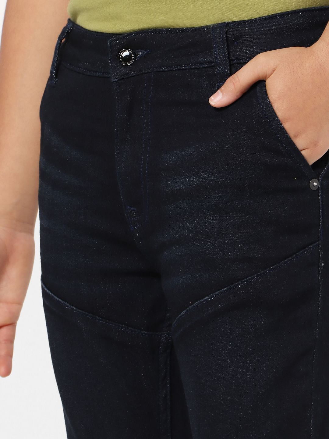 Boys Black Mid Rise Glenn Slim Fit Jeans