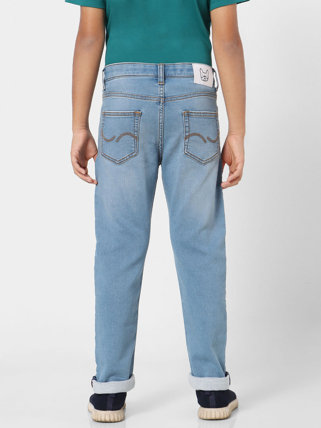 Boys Blue Mid Rise Clark Straight Jeans