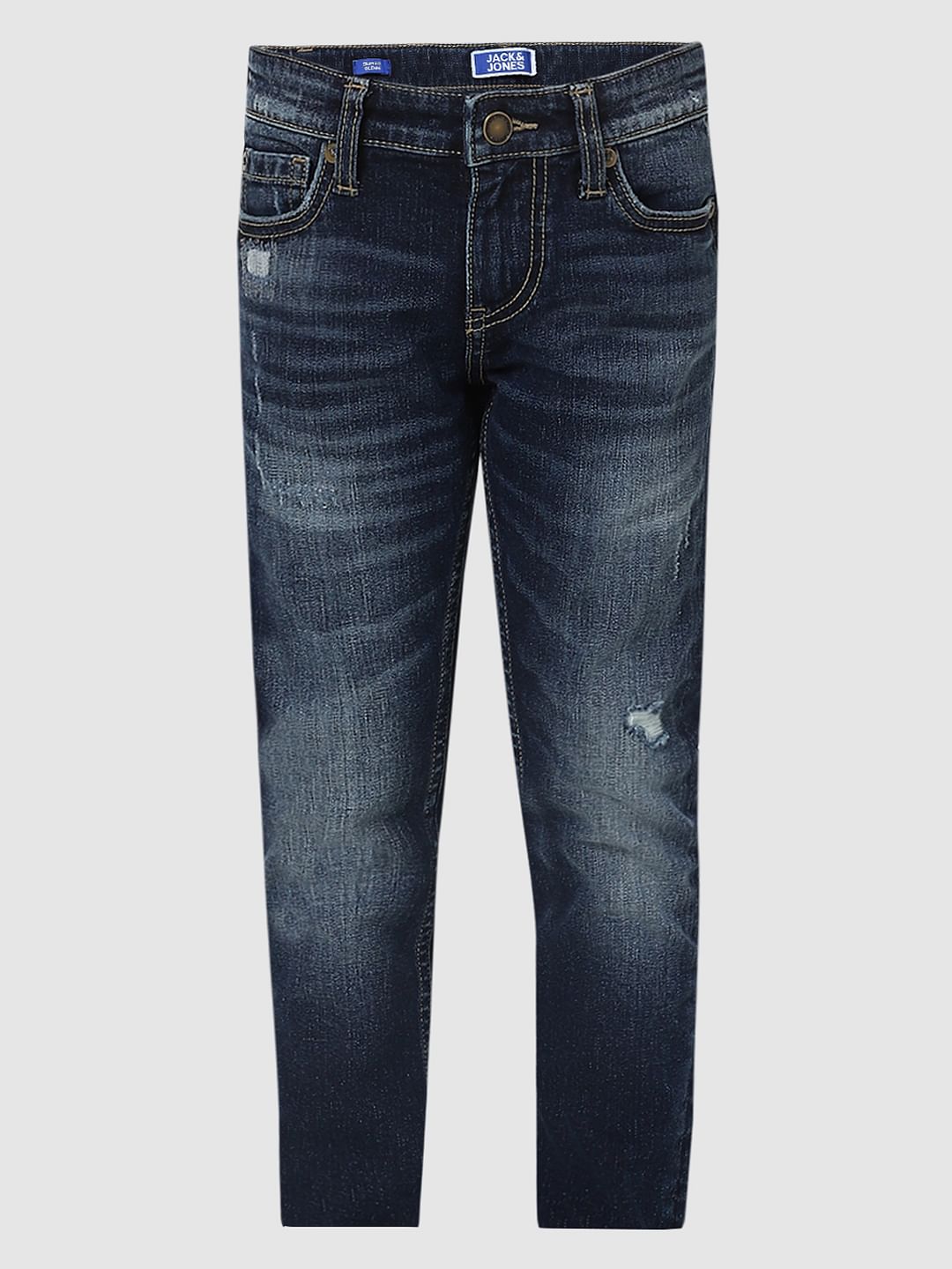 Boys Blue Mid Rise Glenn Slim Fit Jeans