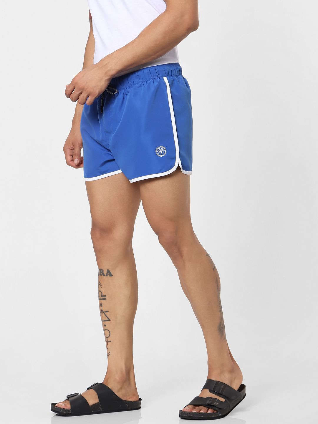 Blue Mid Rise Swimshorts