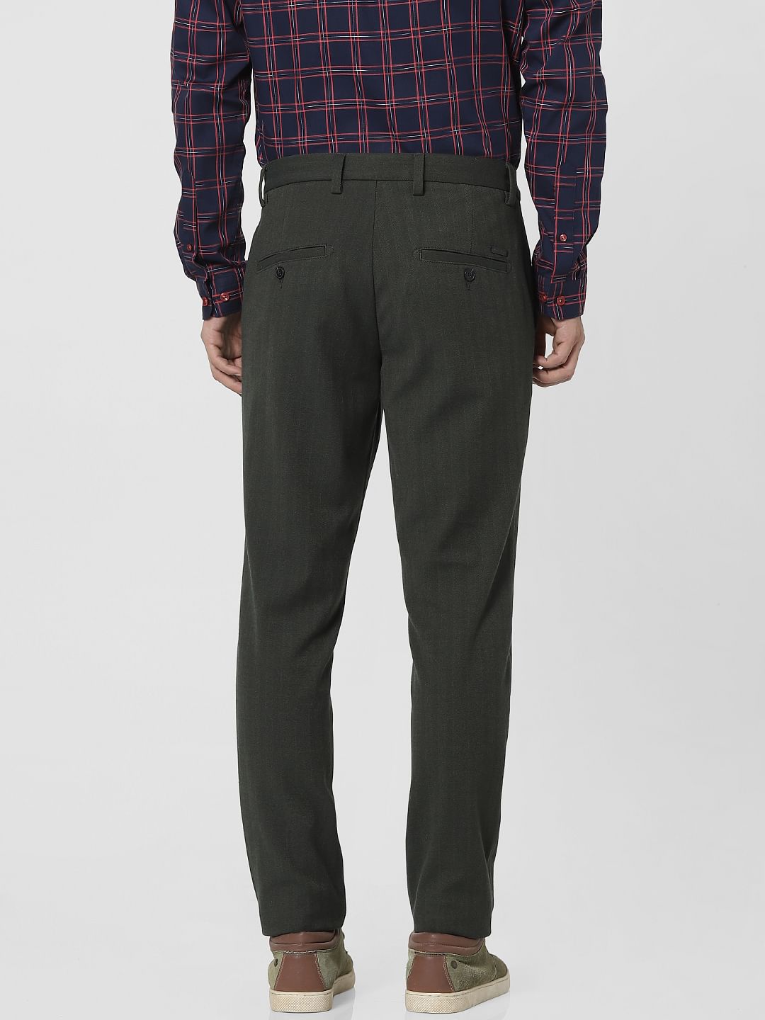 Green Mid Rise Pants