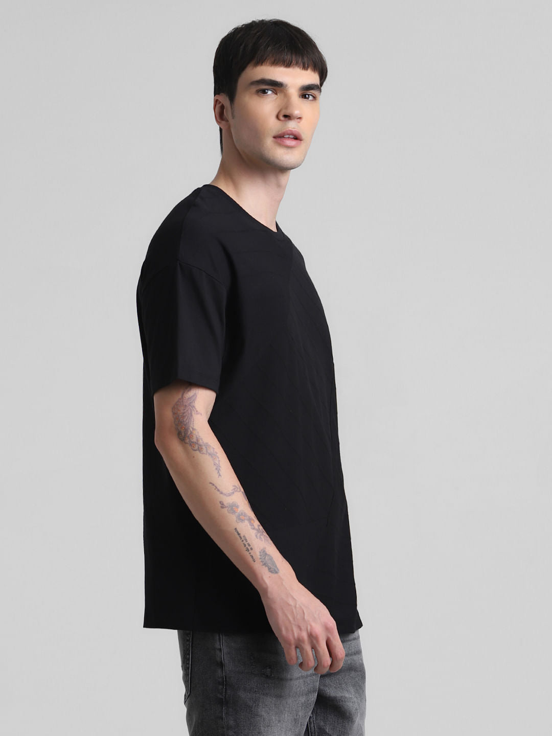 Black Oversized Crew Neck T-shirt