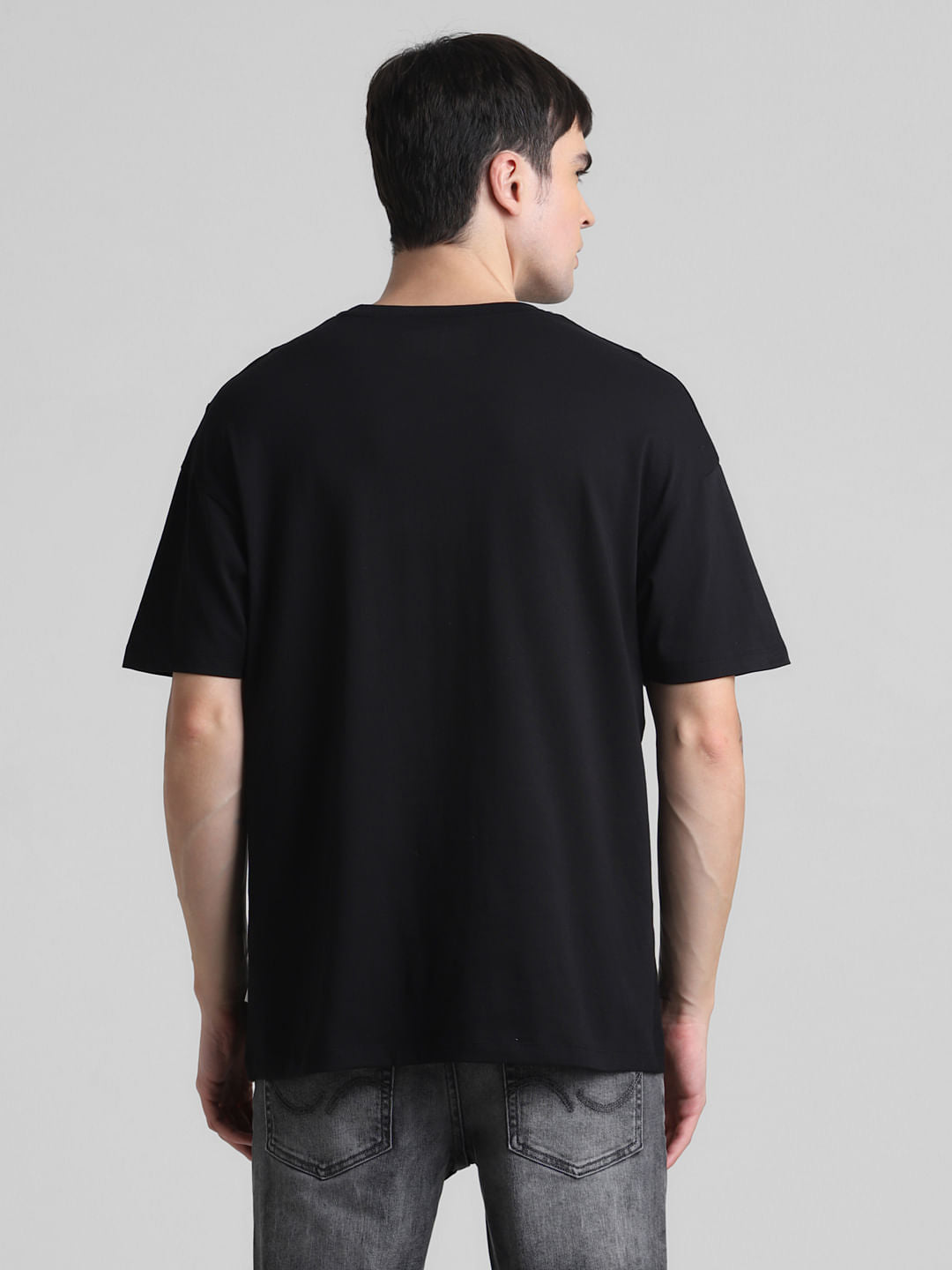 Black Oversized Crew Neck T-shirt
