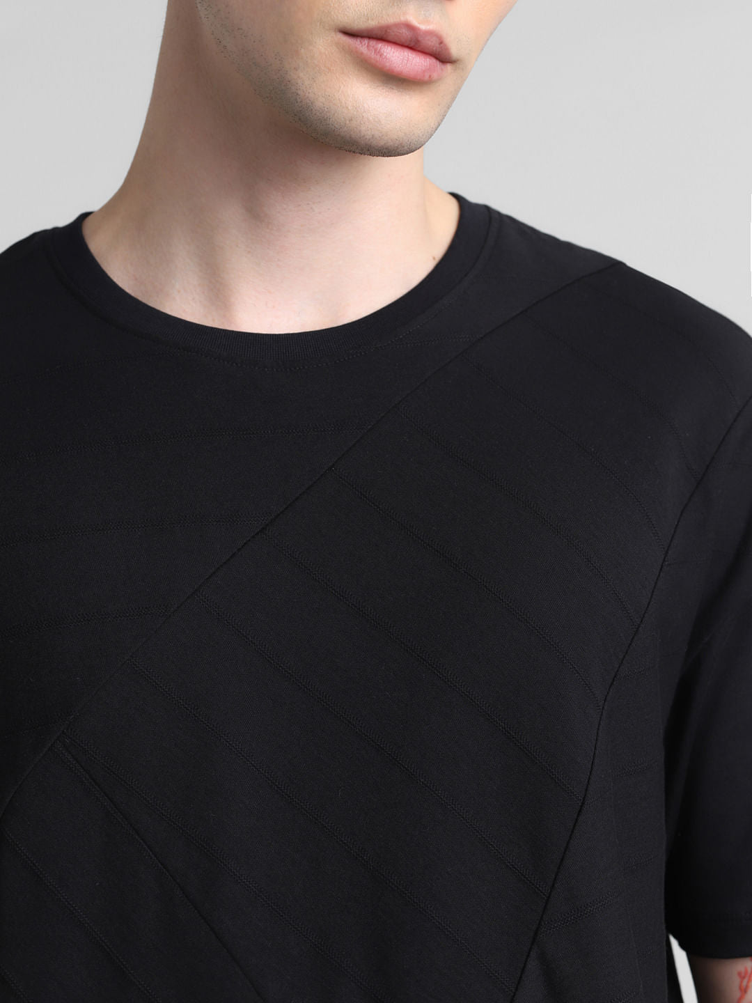 Black Oversized Crew Neck T-shirt
