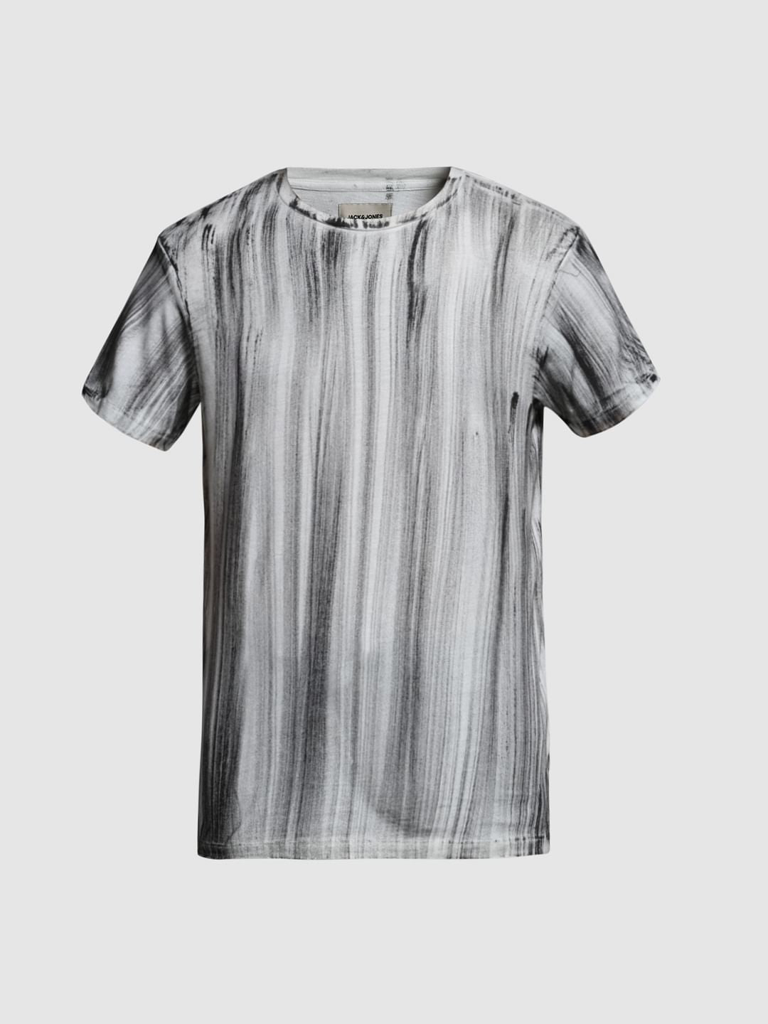 White Jacquard Printed T-shirt