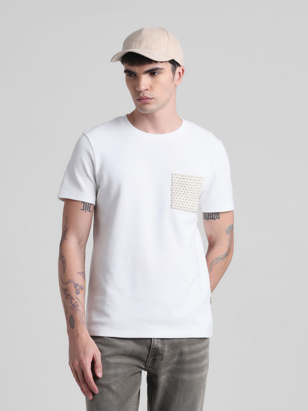 POCKET & CREW 2PACK SS T-SHIRT (WHITE) ENNOY POCKET & CREW LS T