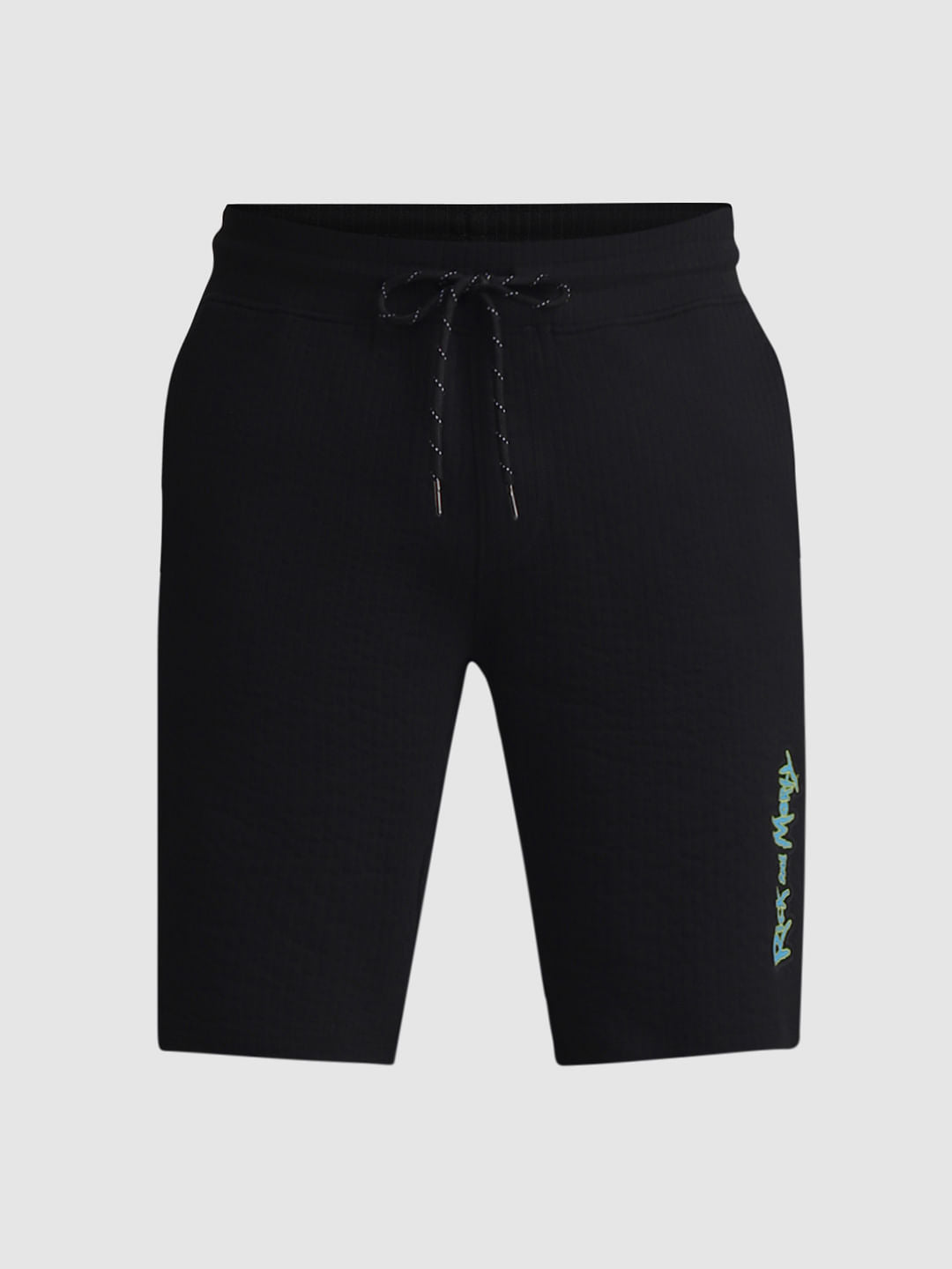 RICK & MORTY Black Printed Co-ord Set Shorts