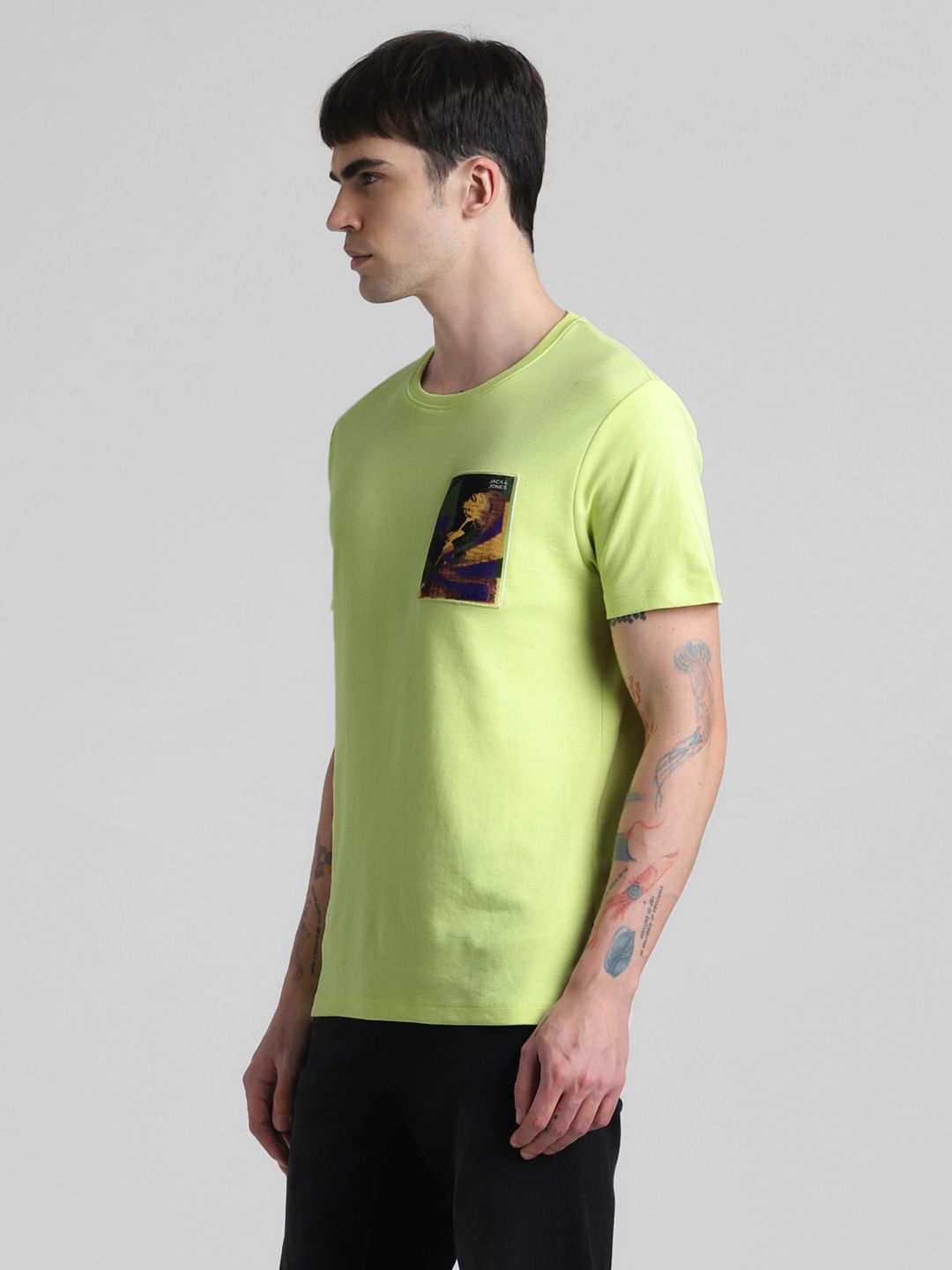 Green Applique Pocket T-shirt