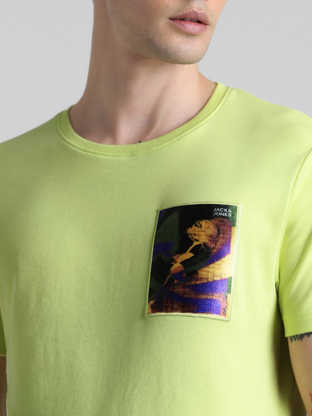 Green Applique Pocket T-shirt