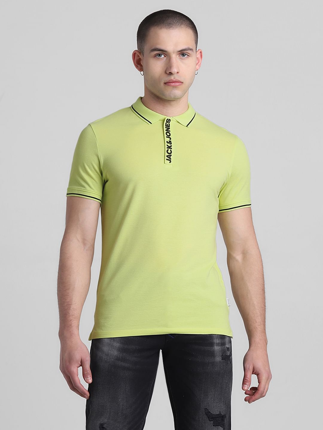 Green Logo Detail Polo T-shirt