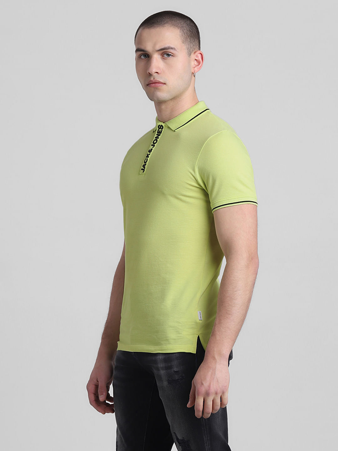 Green Logo Detail Polo T-shirt