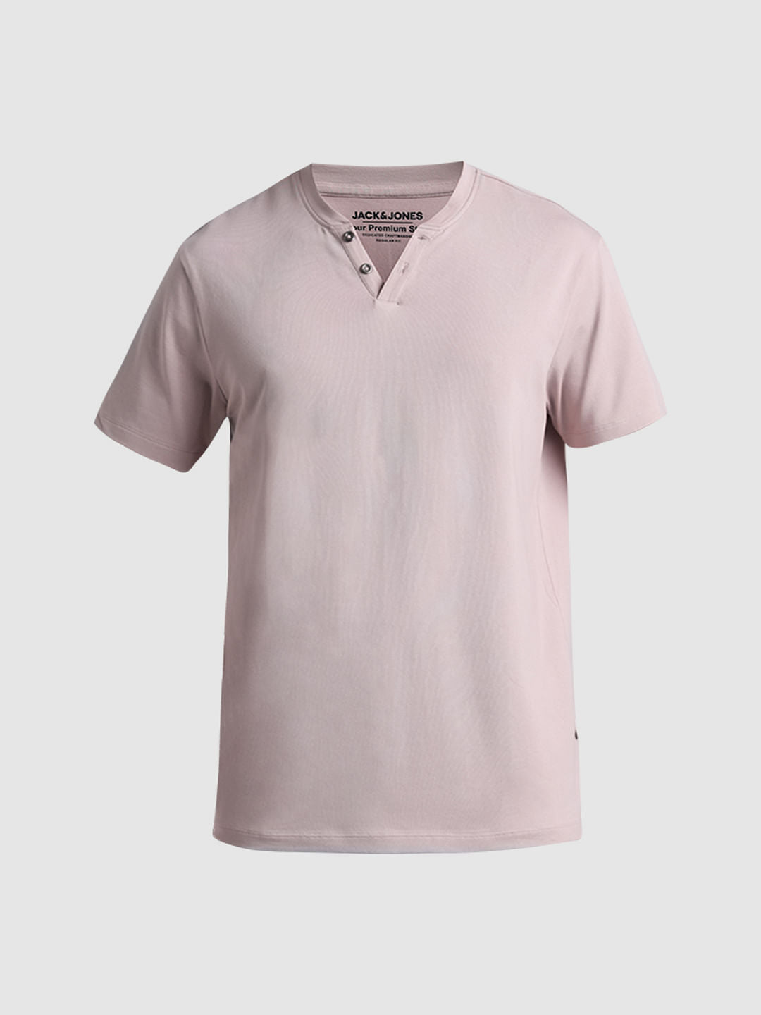 Peach Henley T-shirt