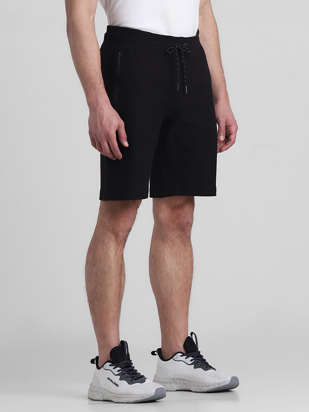 Black Low Rise Knit Shorts