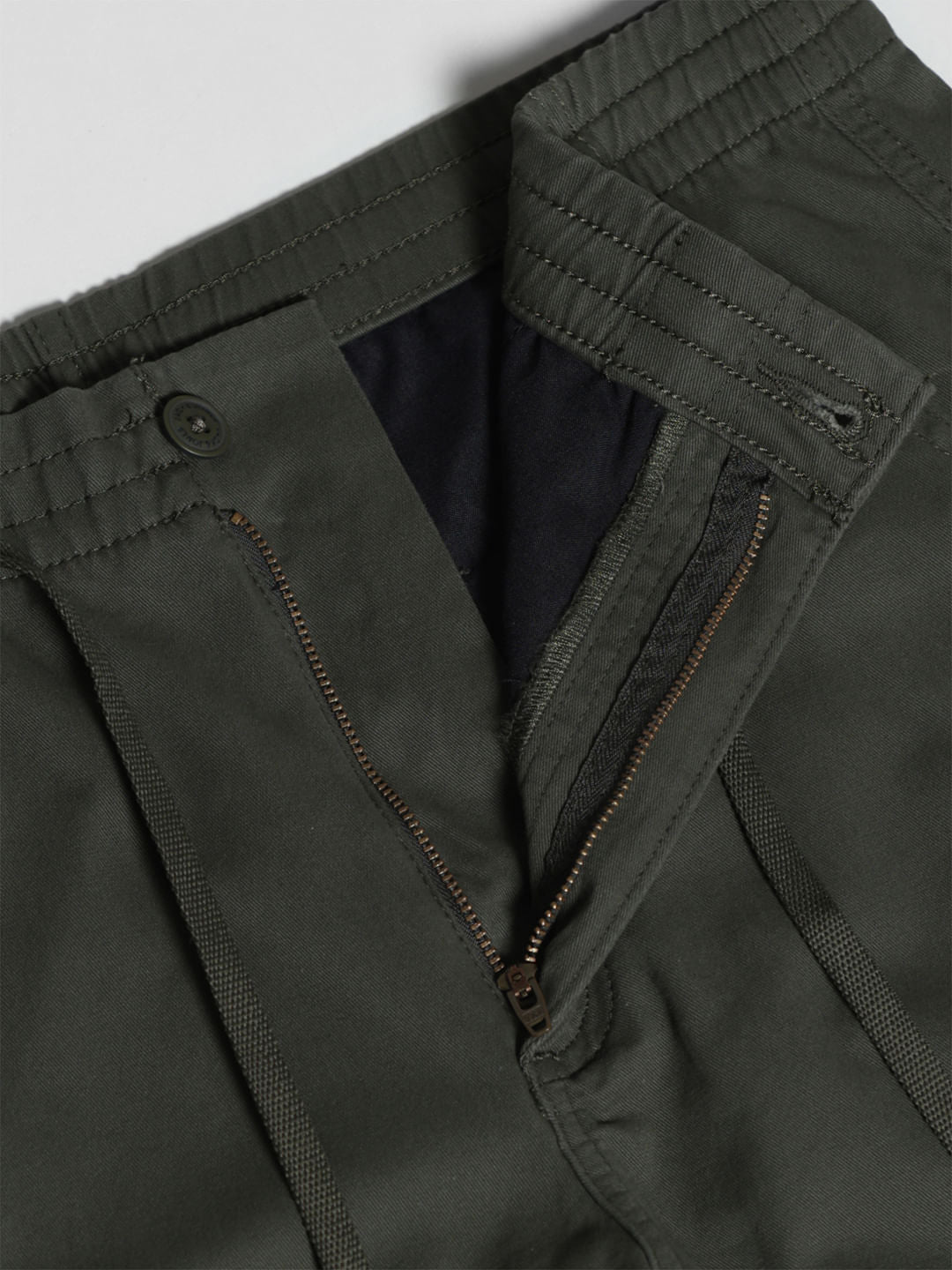 Mid Rise Kane Cargos - Olive