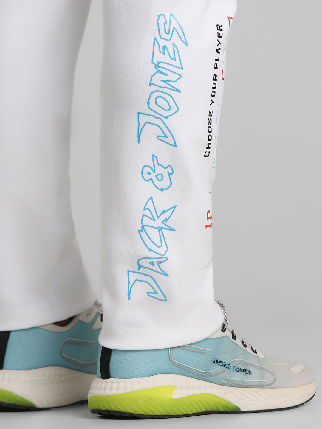 RICK & MORTY White Mid Rise Printed Sweatpants